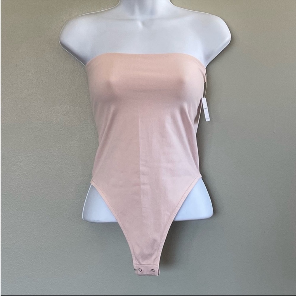 Free People Tati Seamless Tube Bodysuit in Pink NWT